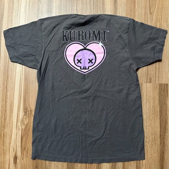 Kuromi by Sanrio Gray Hello Kitty T-Shirt Size L Mallgoth Grunge Cute - Picture 2 of 6